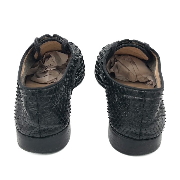 Christian Louboutin Python Black Round Toe Laced Oxford Derby Shoes - Picture 4 of 7